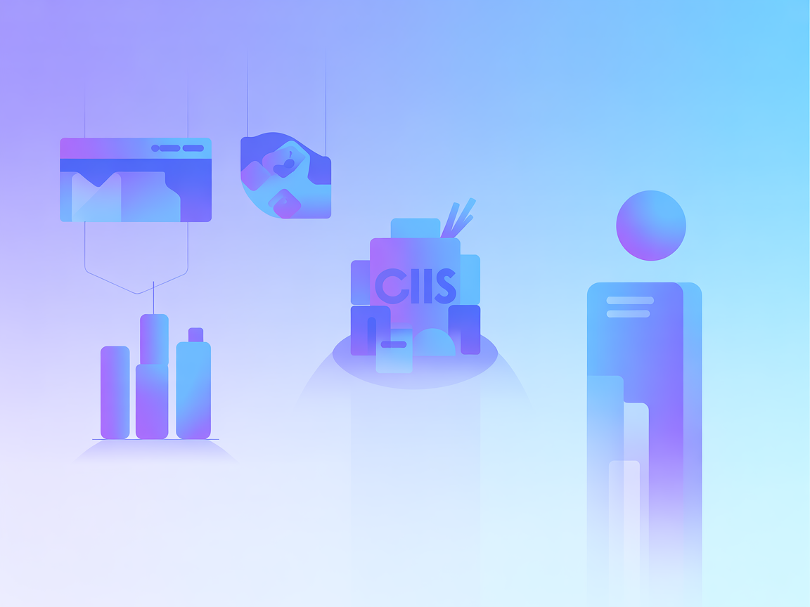 Minimalist scalable server management illustration