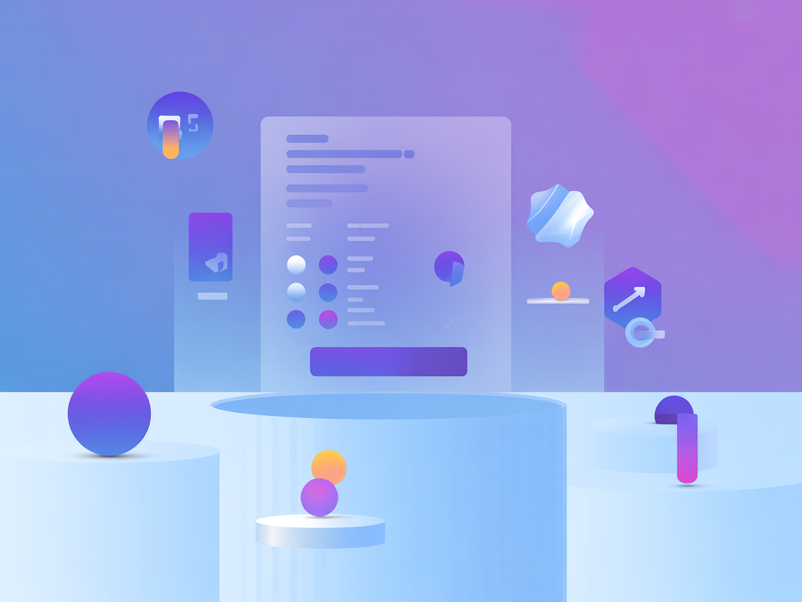 Minimalist vector icon showing error correction and automation