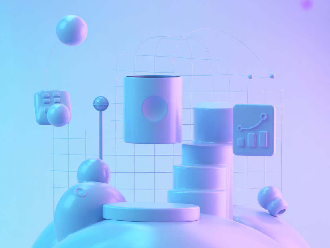 Minimalist vector representing AI control of dynos, add-ons, and pipelines