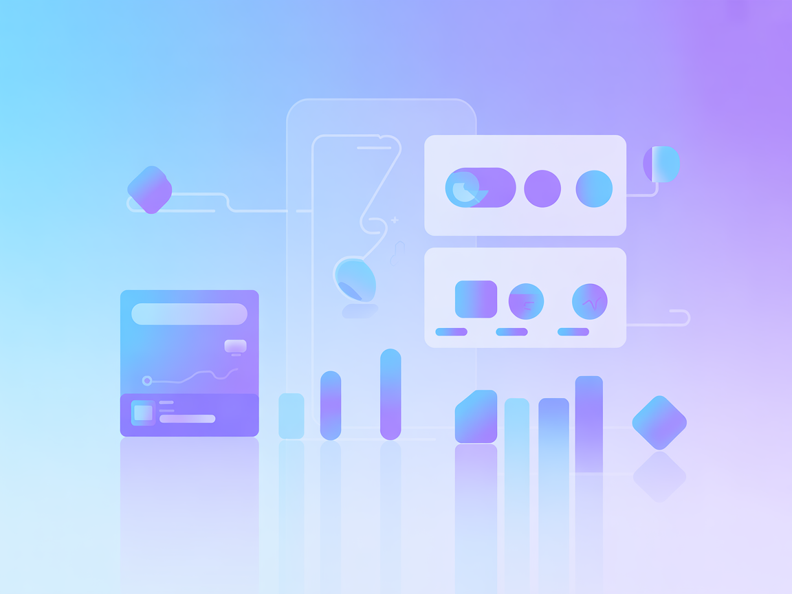 Network monitoring dashboard minimalist illustration