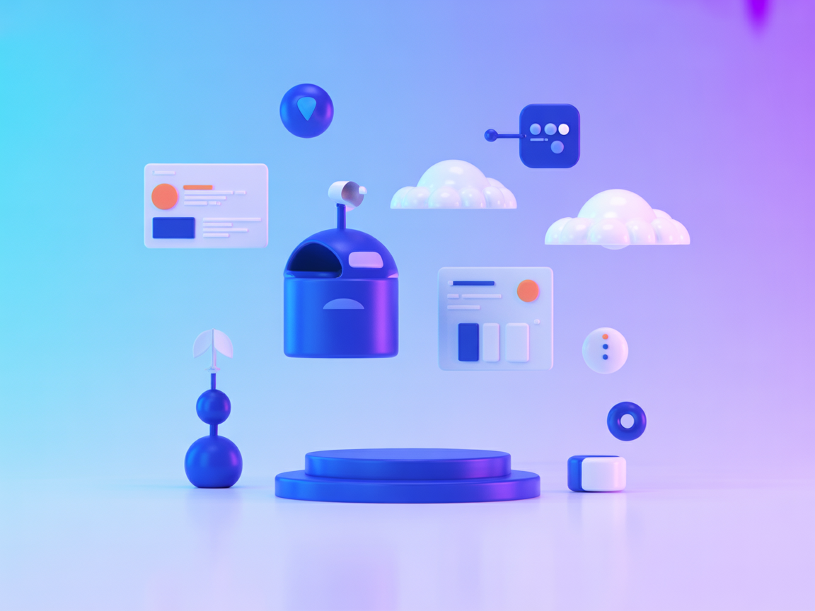 Minimalist vector illustration representing system health monitoring