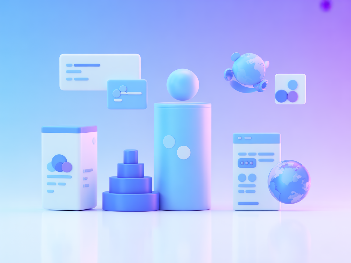 Minimalist cloud resource discovery and management illustration