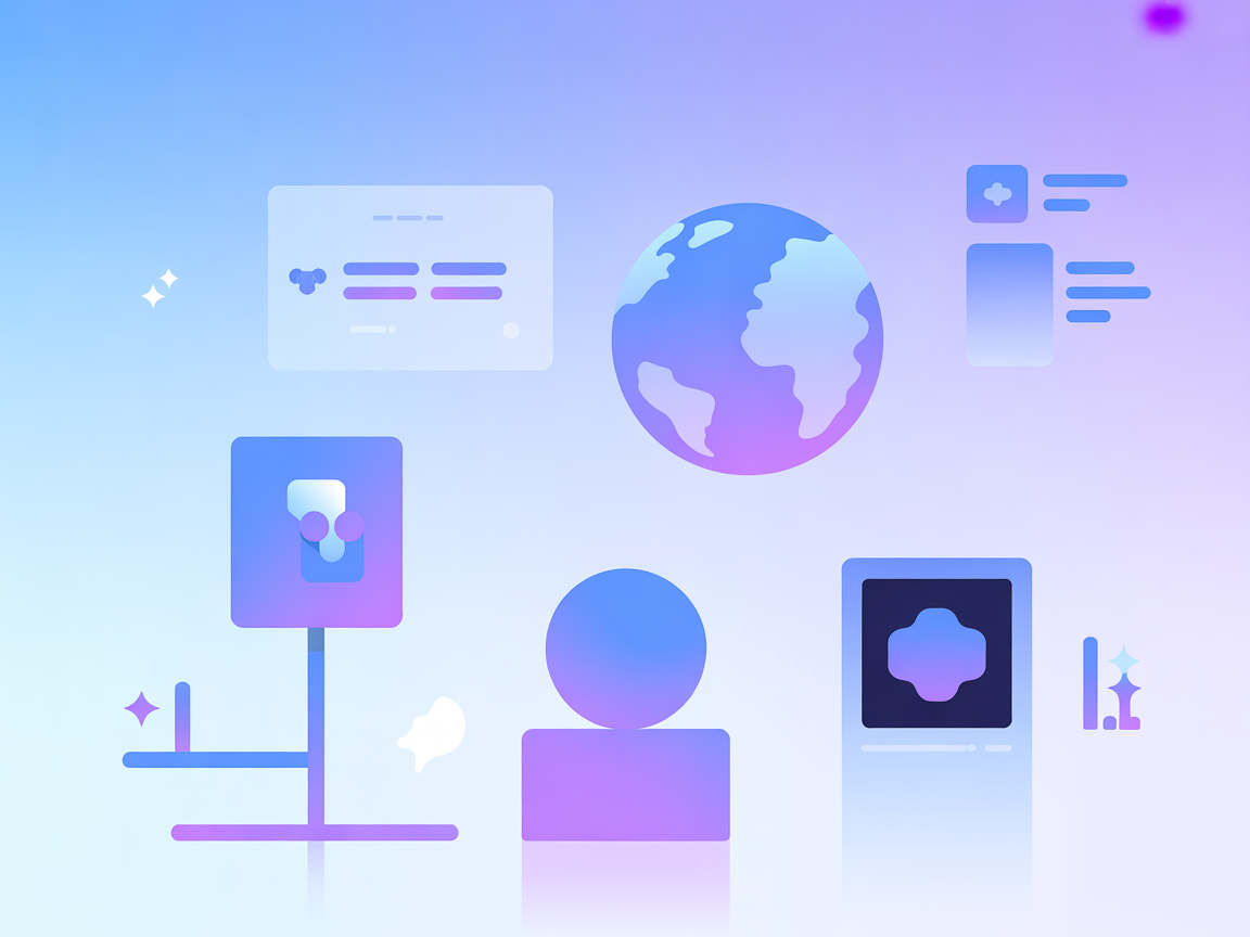 Minimalist SaaS illustration for GitMCP integration