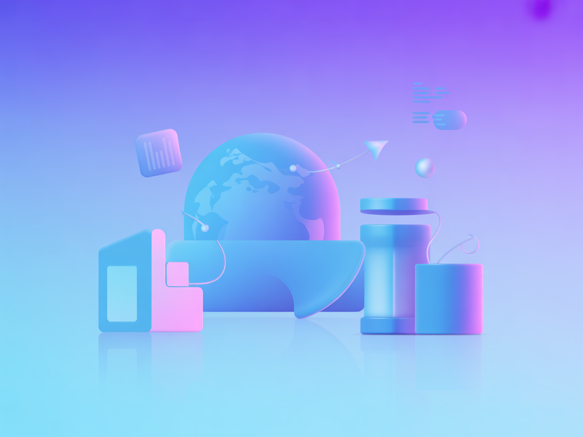Minimalist AI desktop automation environment with coding and file management icons