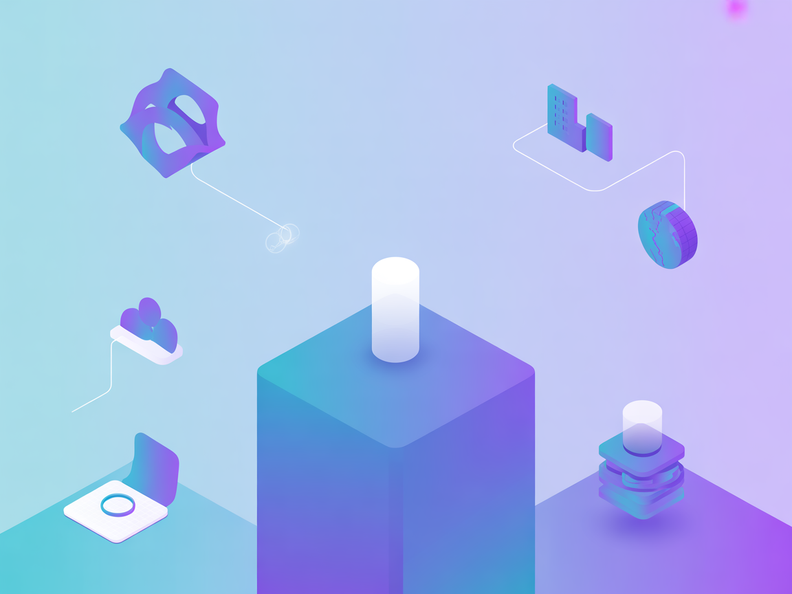 Minimalist SaaS dashboard illustration for integration setup