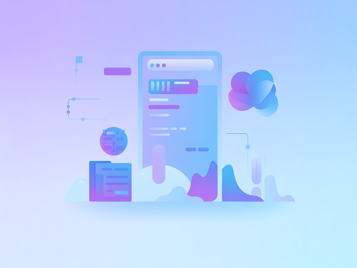 Minimalist SaaS vector showing Microsoft Fabric integration