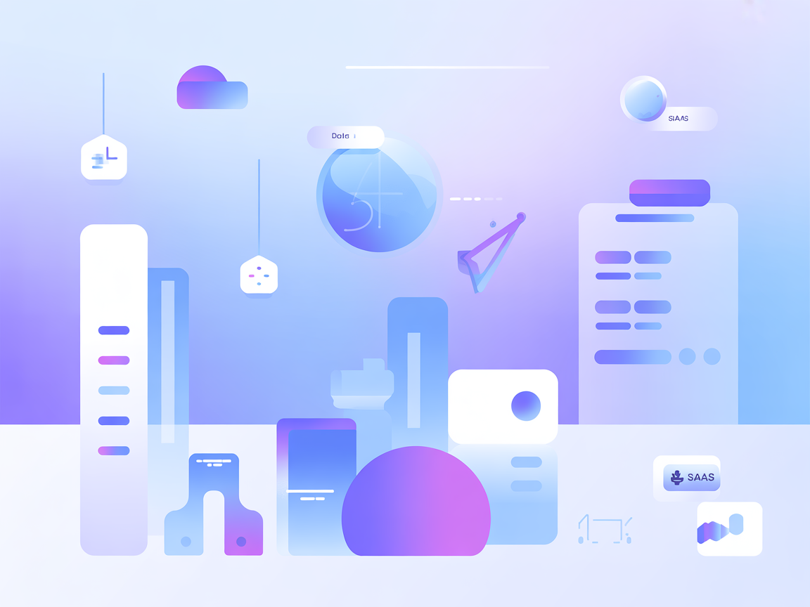 Minimalist vector showing AI agent managing project tasks in a SaaS environment