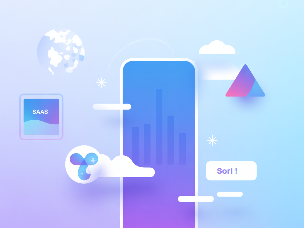 Minimalist SaaS blue and purple vector illustration for LLM evaluation and experimentation