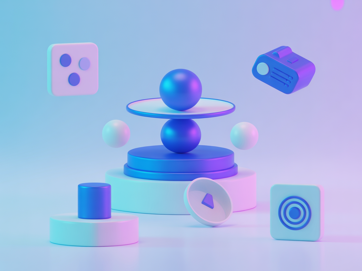 Minimalist vector image for 3D modeling automation
