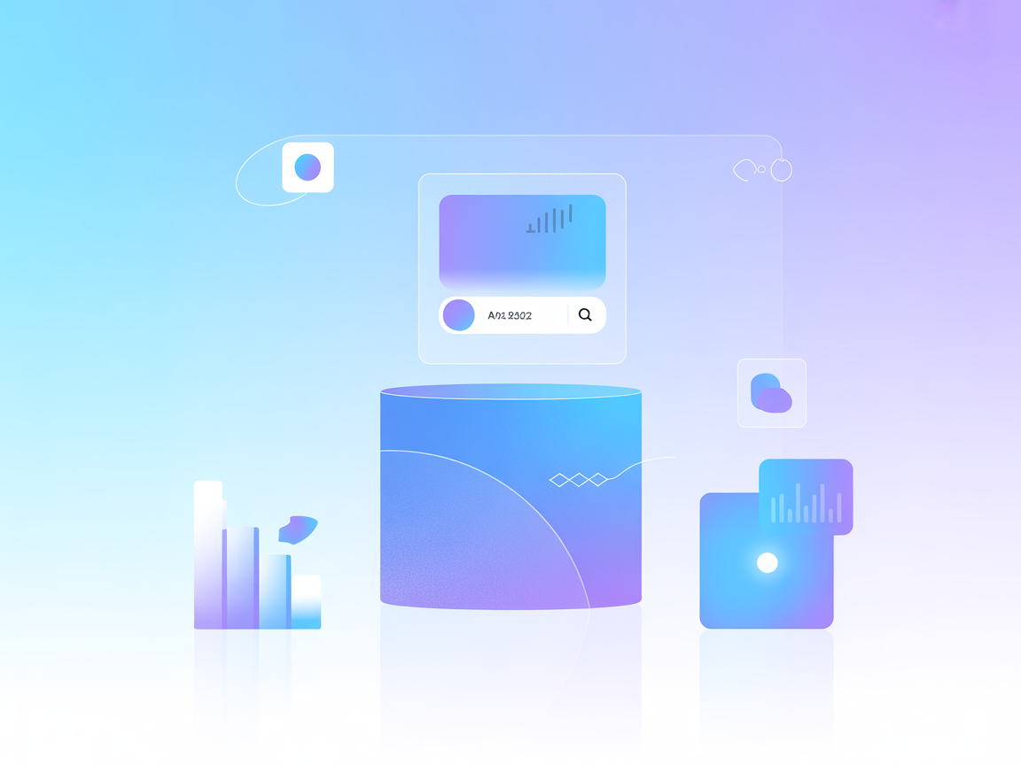 Minimalist SaaS vector showing academic search and scholarly server