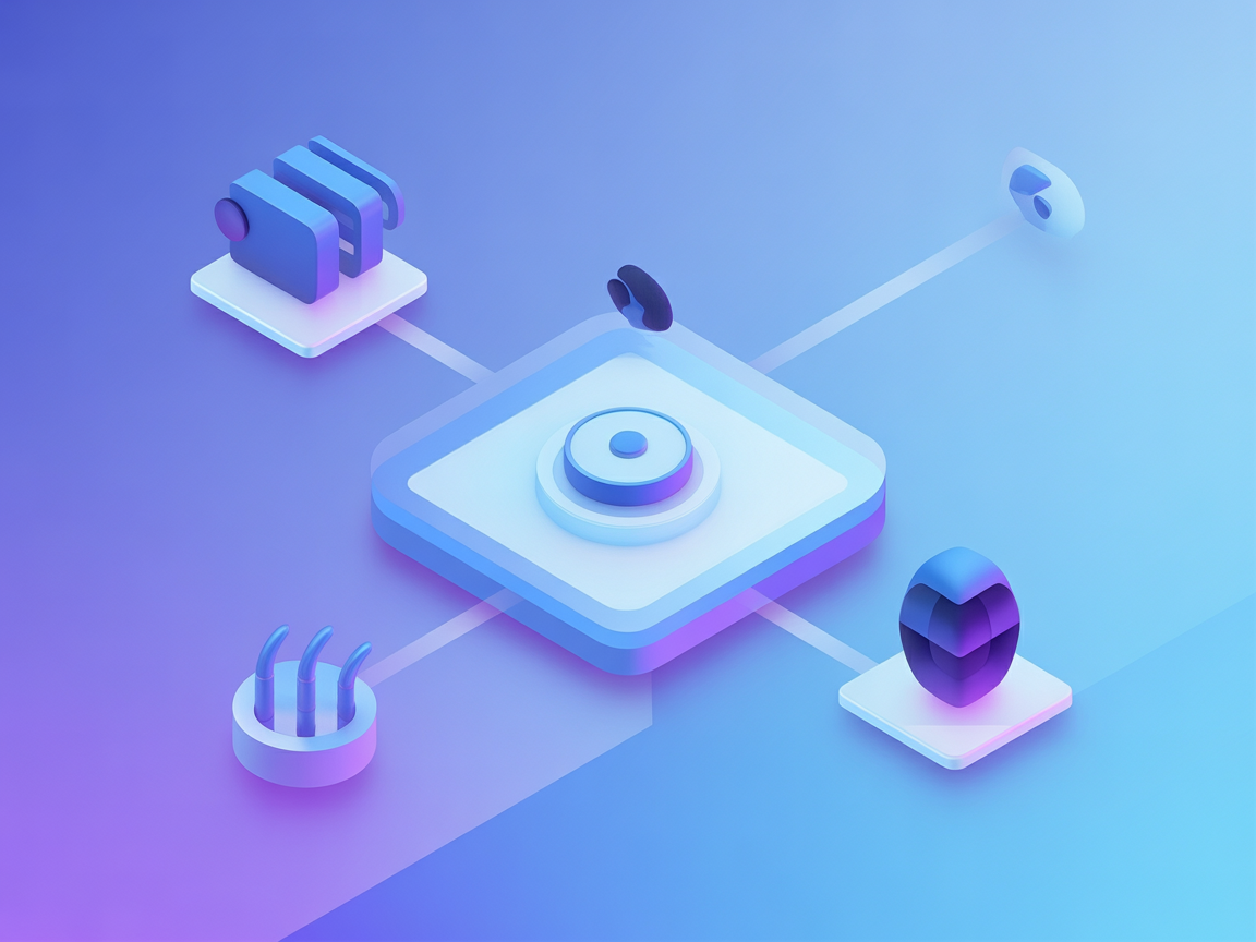 Minimalist vector of digital SaaS platform with finance objects