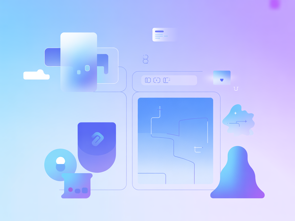 Minimalist SaaS illustration symbolizing blockchain integration