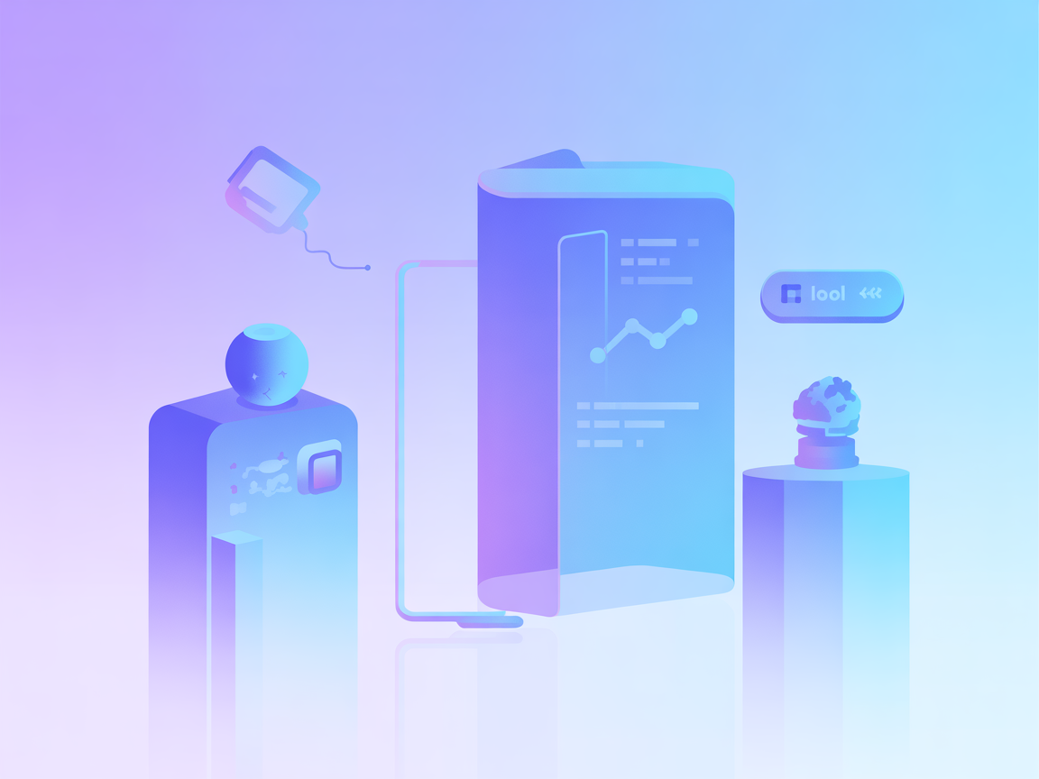 Minimalist SaaS illustration with productivity and task icons