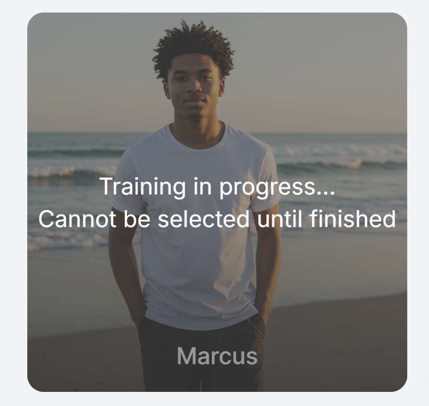 Uplaod your pictures and wait while Photomatic trains your AI model
