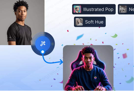 Example photos generated using the photos of Marcus