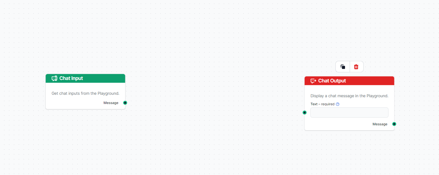 Define input and output for chatbot