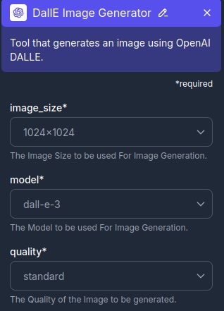 Dalle component settings in FlowHunt