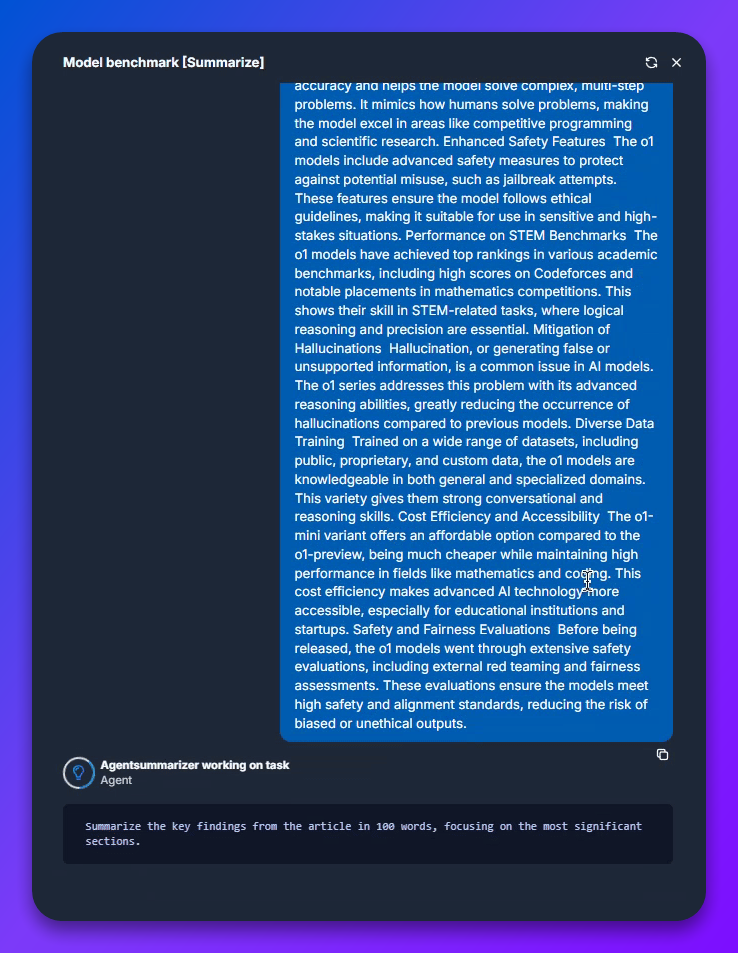 AI Reasoning Summarization