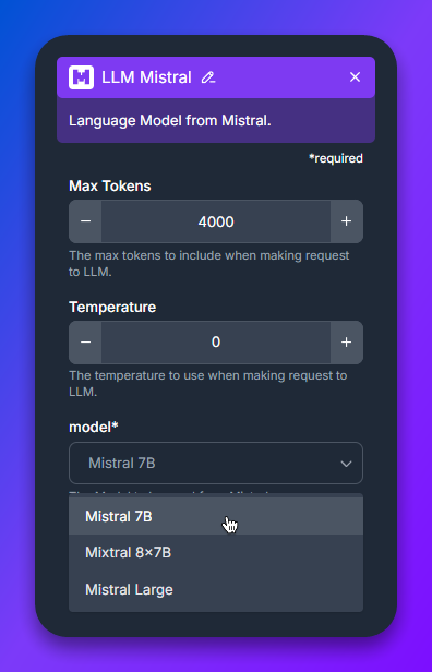 Mistral 7B Component in Flowhunt