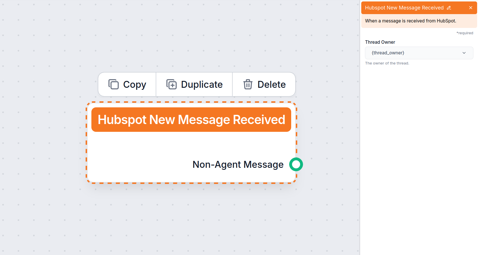 Create New Message in HubSpot Settings