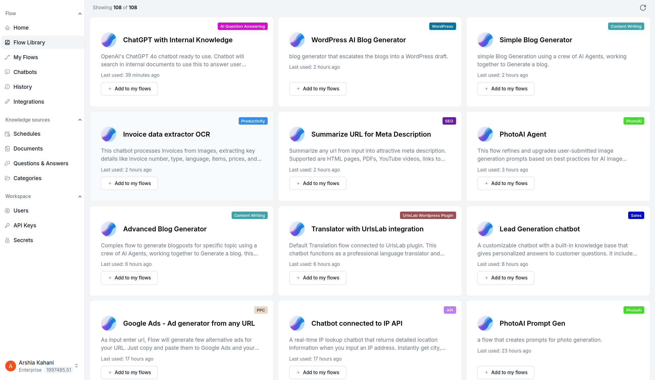 FlowHunt Flow Library