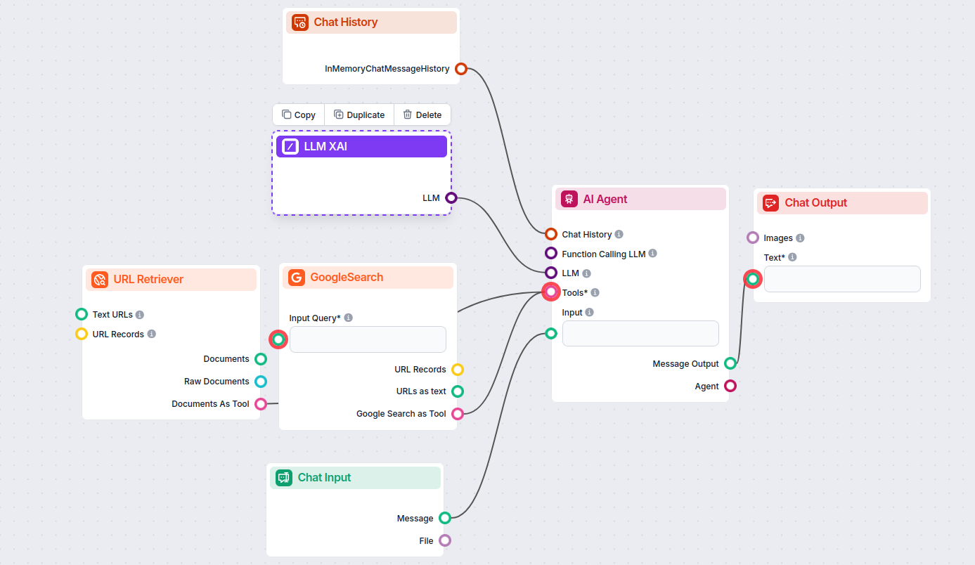 xAI chatbot flow