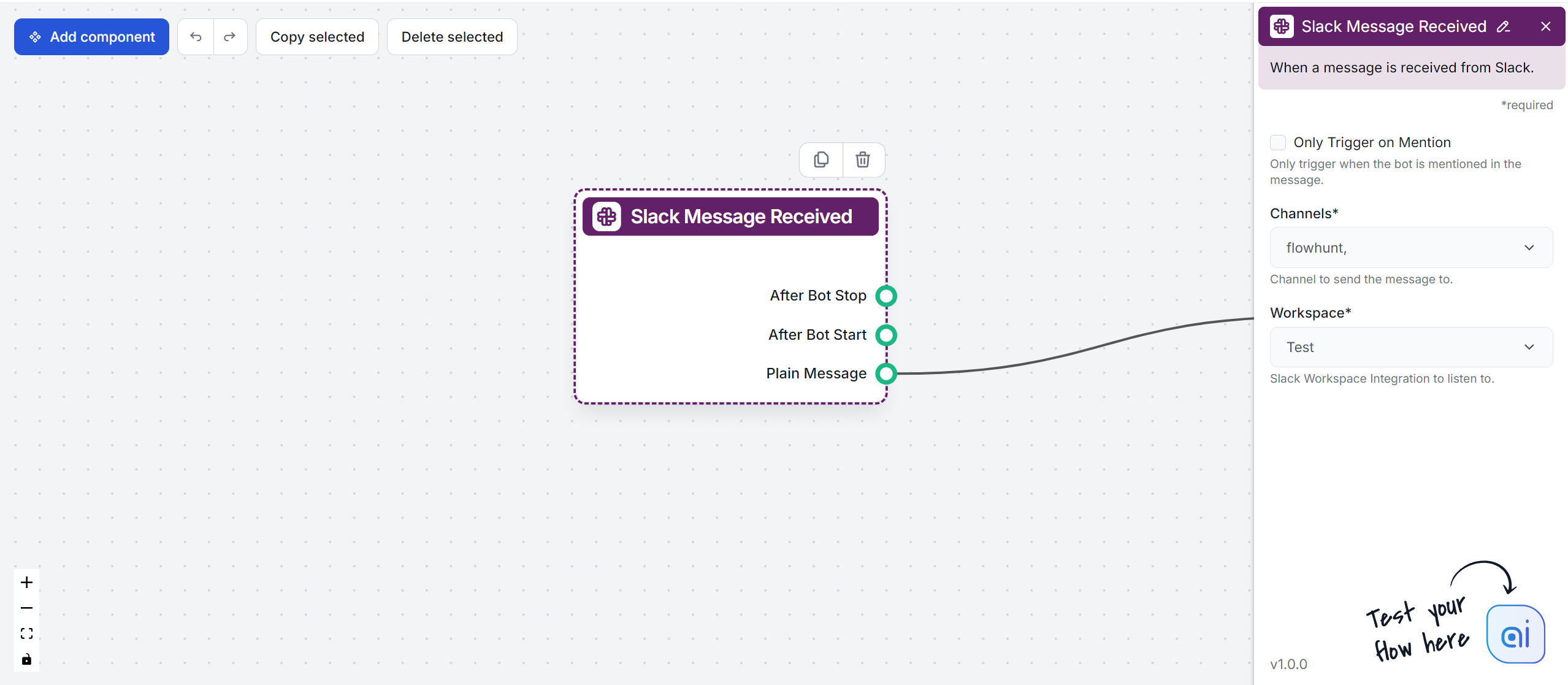 Slack message received