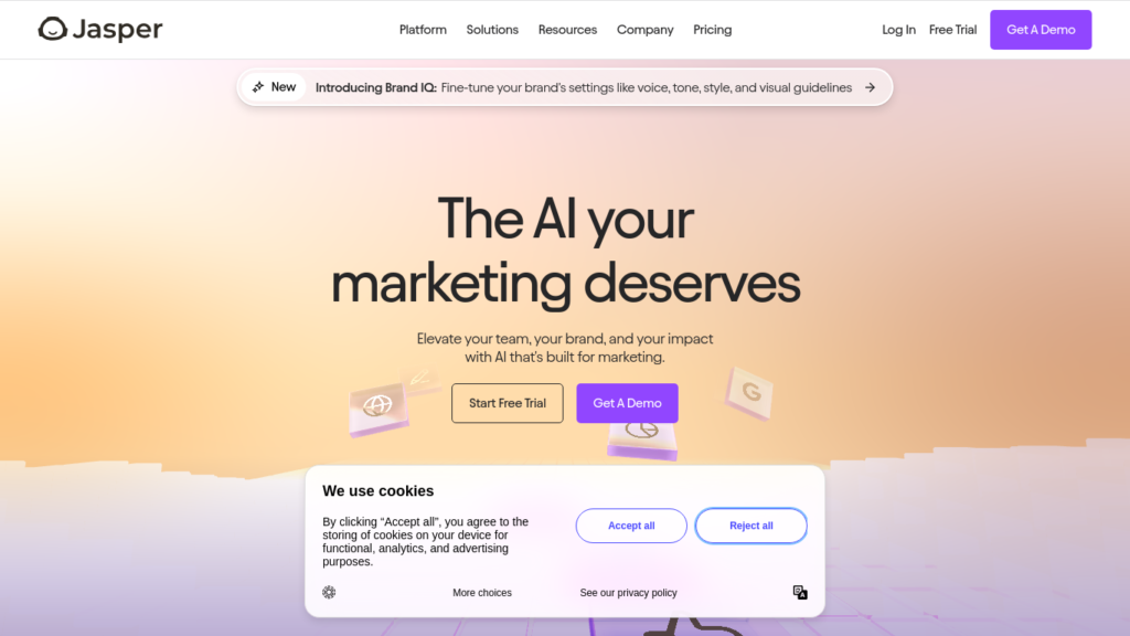 Jasper.ai AI-powered content generation tool