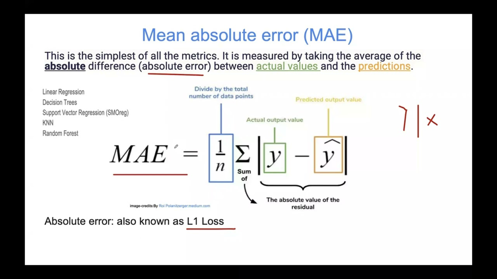 Mean Absolute Error (MAE)