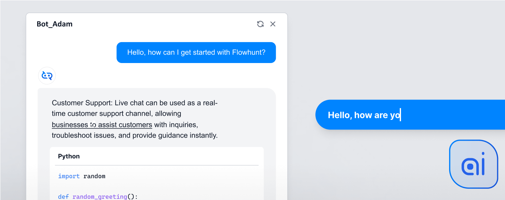 Chatbot AI di FlowHunt