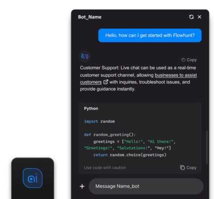 FlowHunt AI chatbot