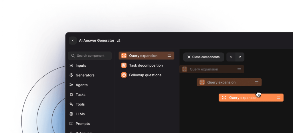 FlowHunt drag and drop visual builder
