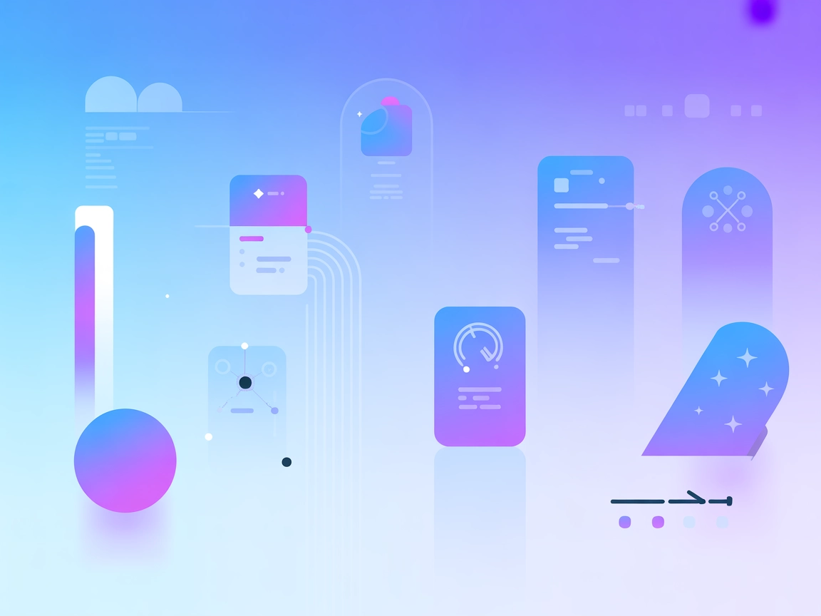 Minimalist blue-purple gradient vector showing container orchestration and server management