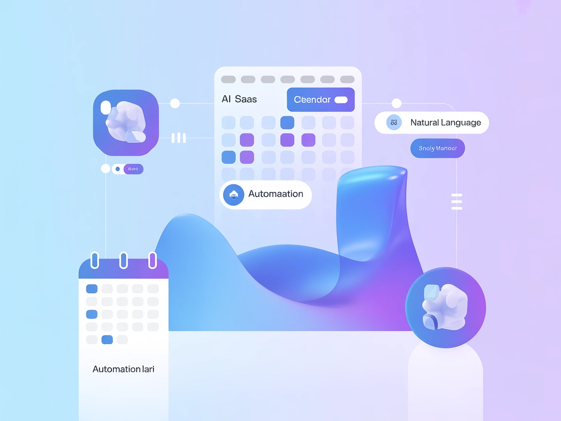 Minimalist AI Apple Calendar integration illustration