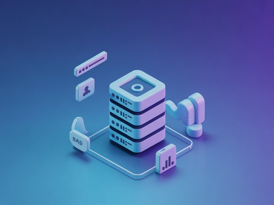 Illustrazione minimalista di integrazione e configurazione del server