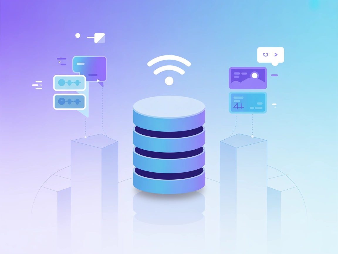 Minimalist illustration of server querying chat messages and database