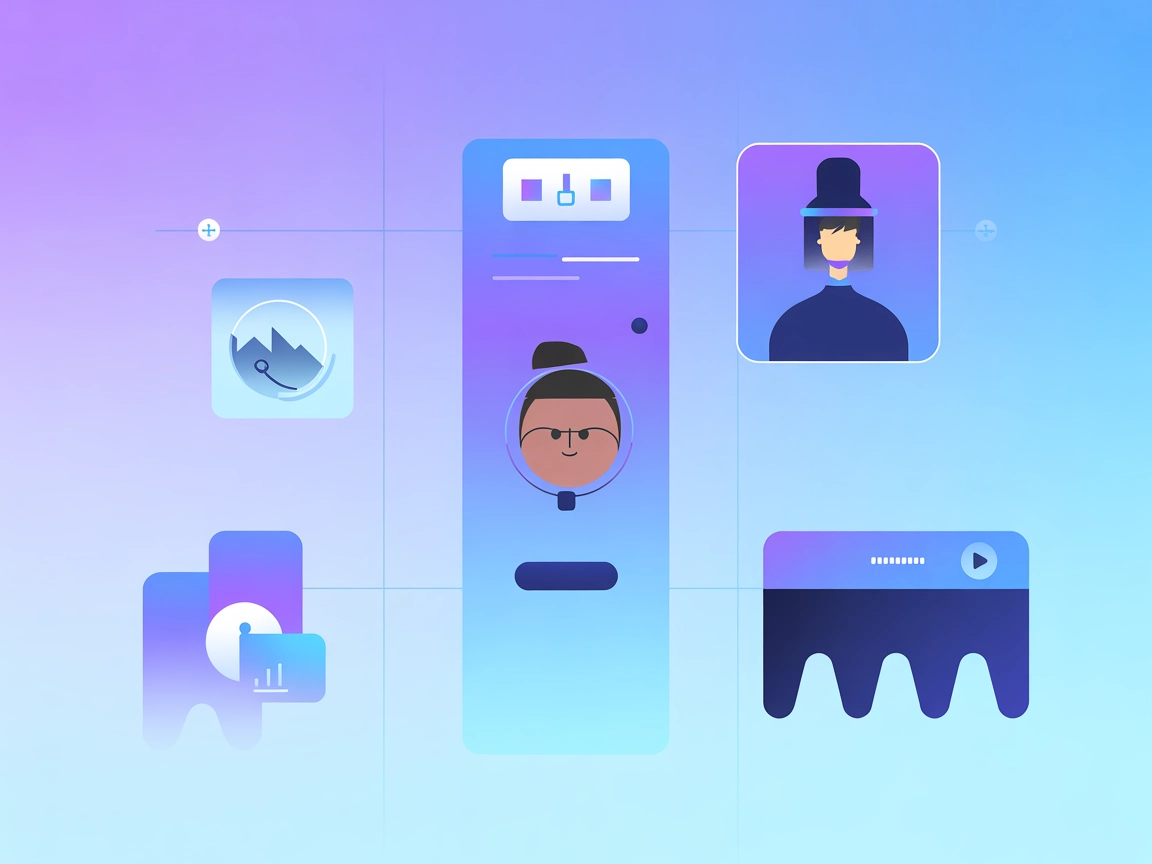 Digital avatar lipsync video creation minimal SaaS illustration