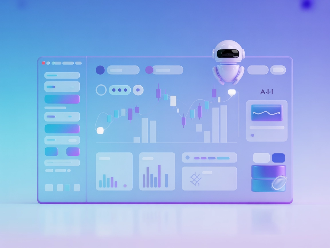 Minimalistický obchodní dashboard s krypto grafy a AI botem