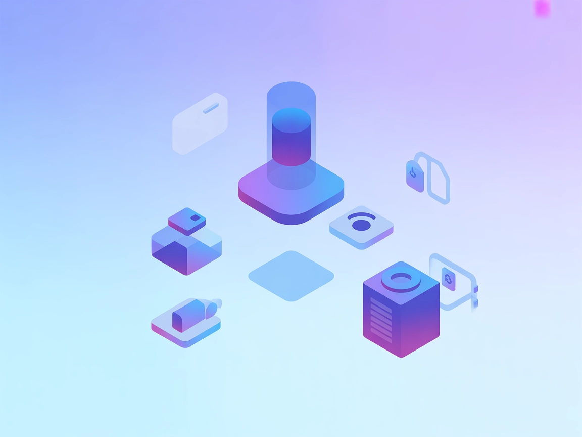 Minimalistická vektorová ilustrace znázorňující integraci Algorand MCP blockchainu