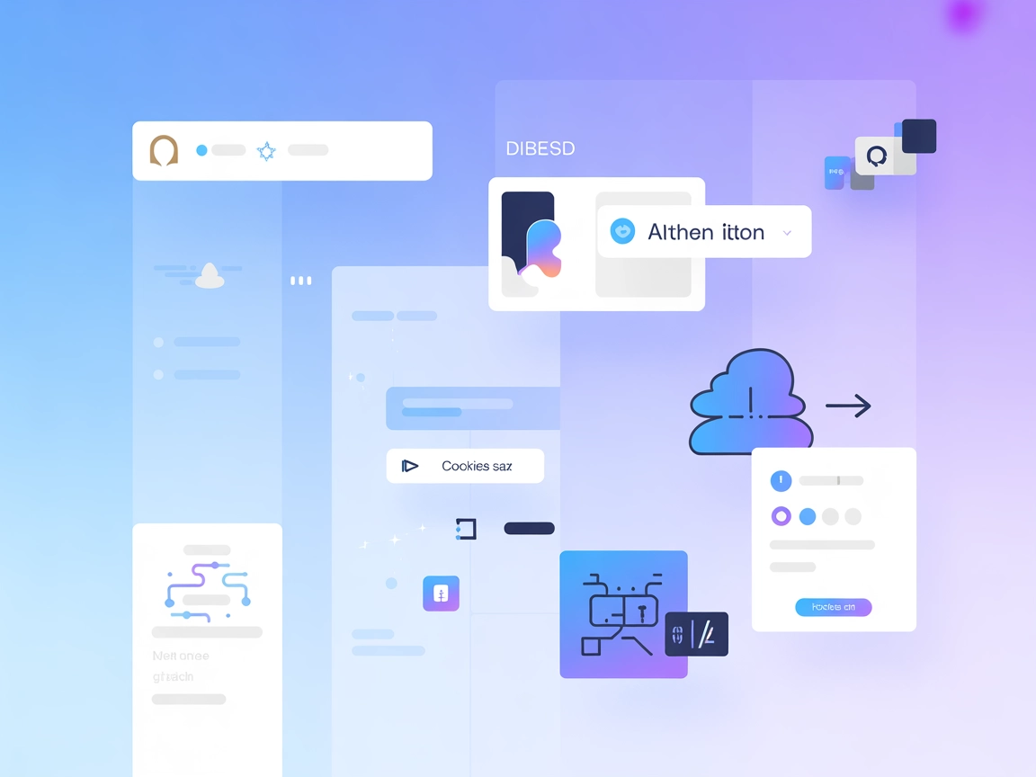 Icone minimaliste per autenticazione, cookie, ricerca e CLI