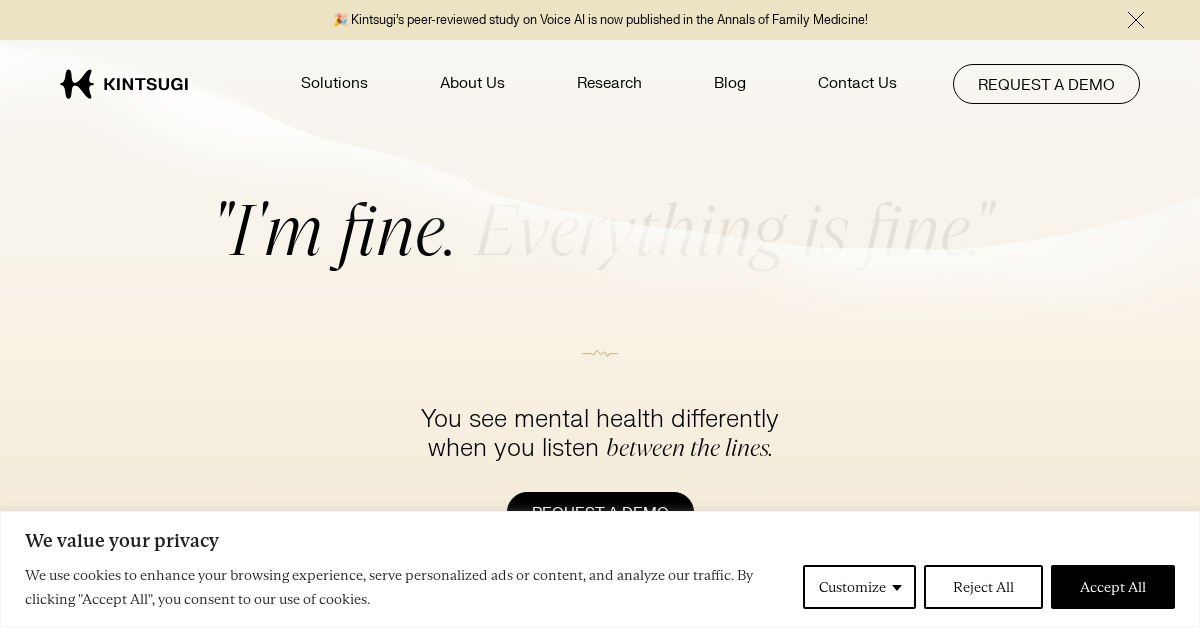 Kintsugi Health: AI Mental Health Screening